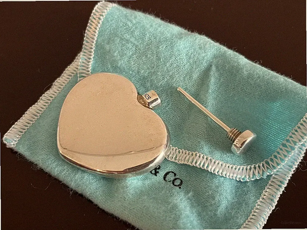 Vintage Tiffany & Co. Sterling Silver Heart Perfume Bottle w/ Dauber 925 and Bag